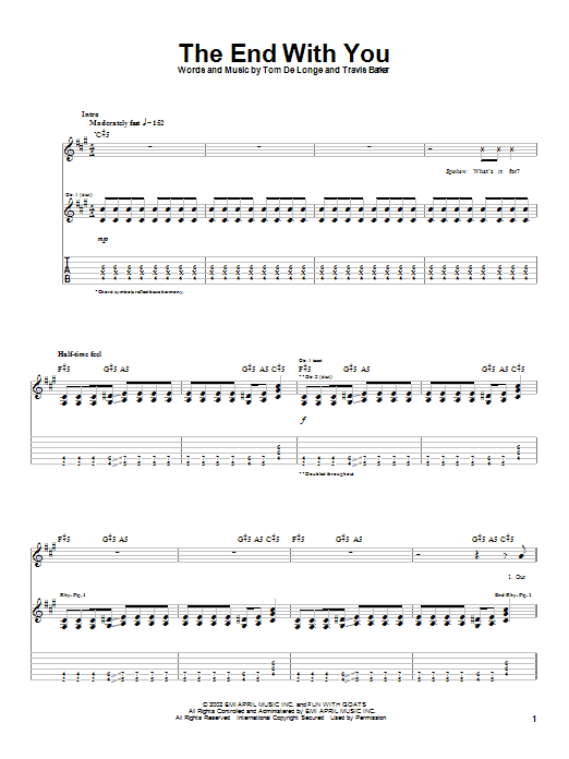 Learn to play Box Car Racer The End With You sheet music for Guitar Tab in minutes. Box Car Racer The End With You sheet music preview music notes and score for Guitar Tab including 4 page(s)