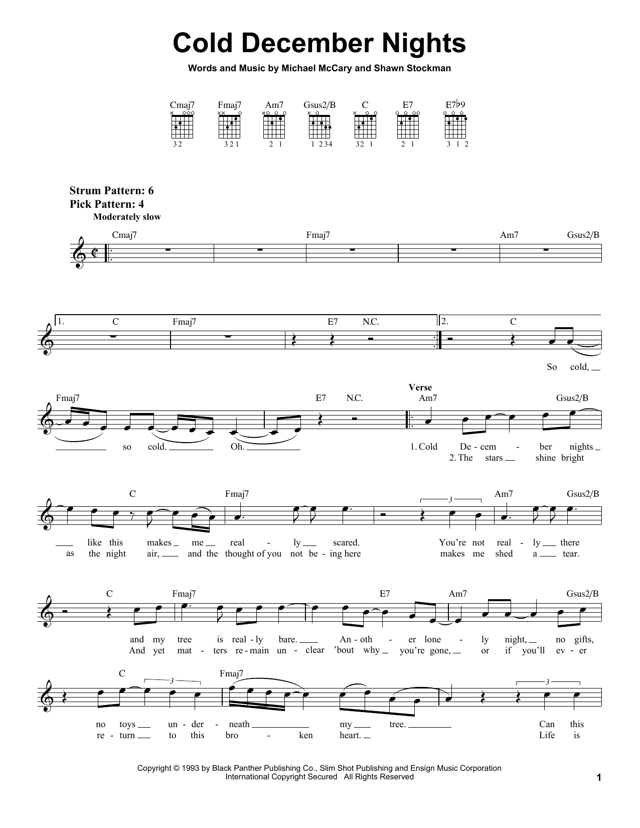 Learn to play Boyz II Men Cold December Nights sheet music for Easy Guitar in minutes. Boyz II Men Cold December Nights sheet music preview music notes and score for Easy Guitar including 3 page(s)
