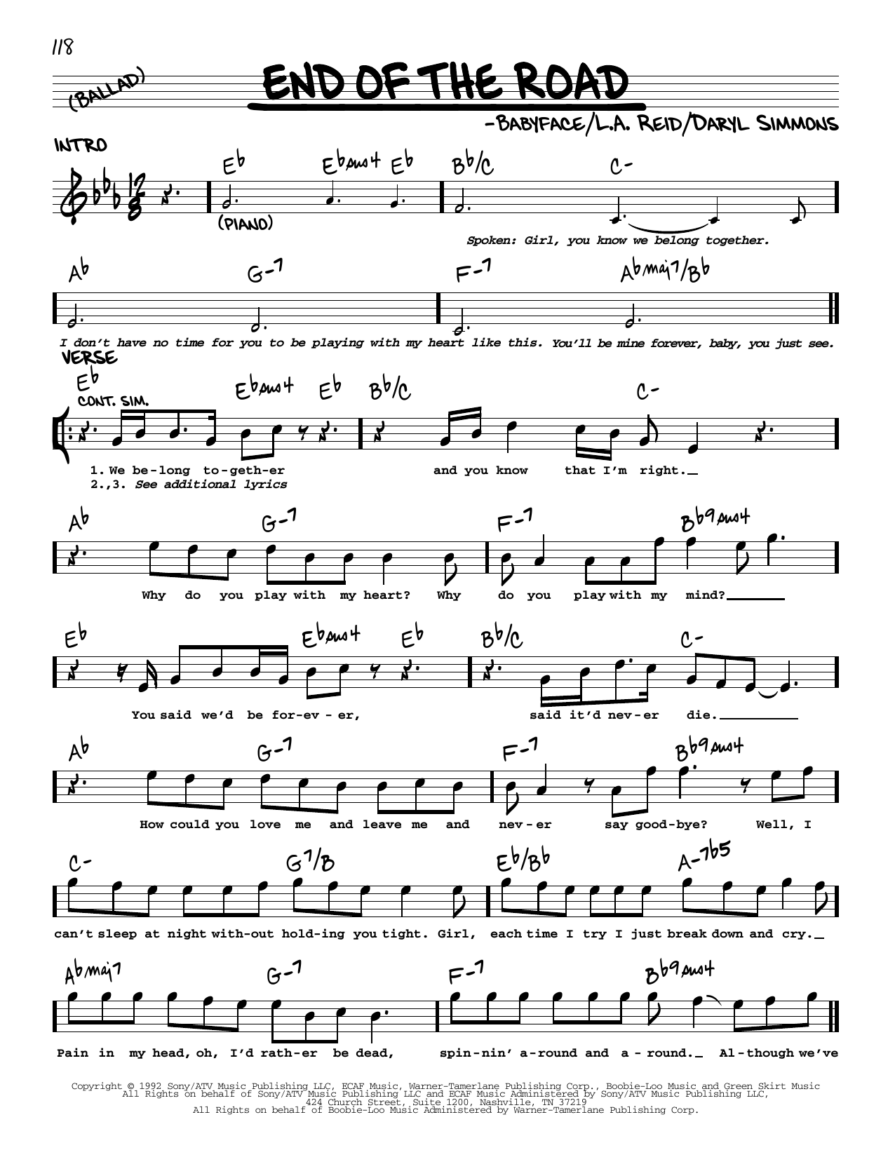 Learn to play Boyz II Men End Of The Road sheet music for Piano, Vocal & Guitar (Right-Hand Melody) in minutes. Boyz II Men End Of The Road sheet music notes and chords