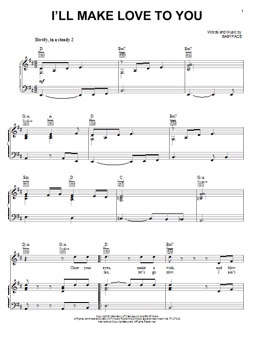 Learn to play Boyz II Men I'll Make Love To You sheet music for Piano, Vocal & Guitar (Right-Hand Melody) in minutes. Boyz II Men I'll Make Love To You sheet music notes and chords