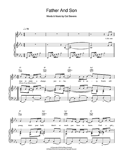 Learn to play Boyzone Father And Son sheet music for Piano, Vocal & Guitar (Right-Hand Melody) in minutes. Boyzone Father And Son sheet music notes and chords
