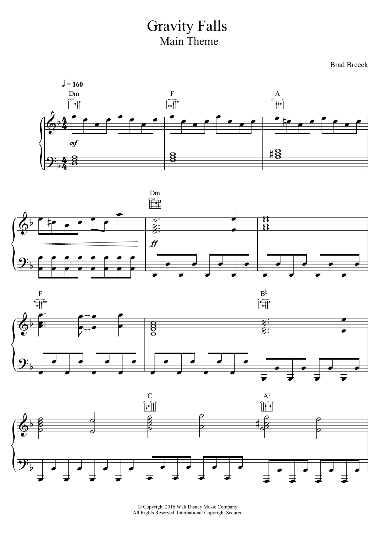 Brad Breeck Gravity Falls Main Theme Sheet Music Download Pdf Score 123975 Ukulele tabs themes gravity falls theme song. brad breeck gravity falls main theme