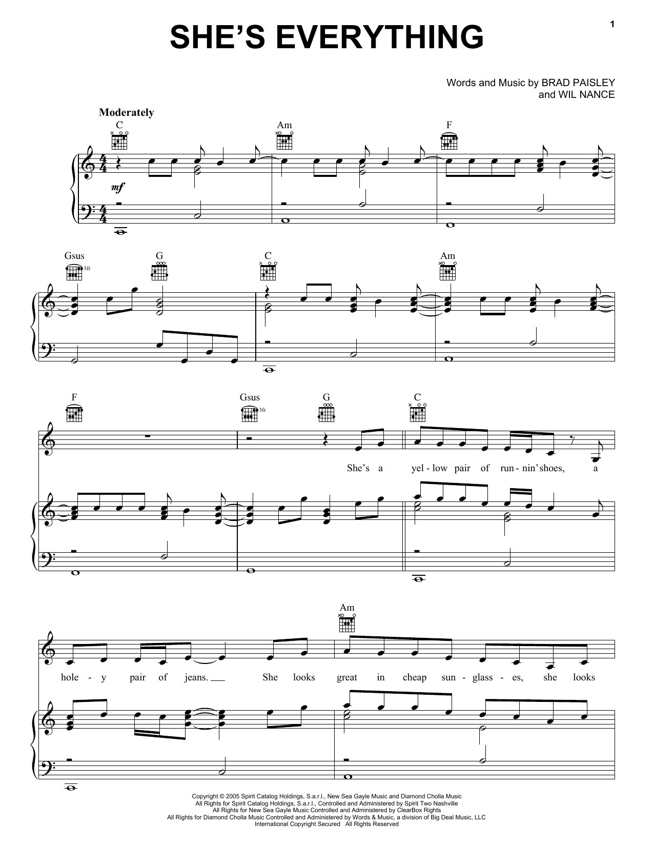 Learn to play Brad Paisley She's Everything sheet music for Guitar Tab in minutes. Brad Paisley She's Everything sheet music preview music notes and score for Guitar Tab including 14 page(s)