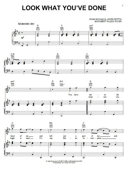 Learn to play Bread Look What You've Done sheet music for Piano, Vocal & Guitar (Right-Hand Melody) in minutes. Bread Look What You've Done sheet music preview music notes and score for Piano, Vocal & Guitar (Right-Hand Melody) including 7 page(s)