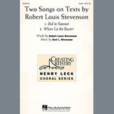 Download or print Bret L. Silverman Two Songs On Texts By Robert Louis Stevenson Sheet Music Printable PDF 8-page score for Concert / arranged Unison Voice SKU: 86970