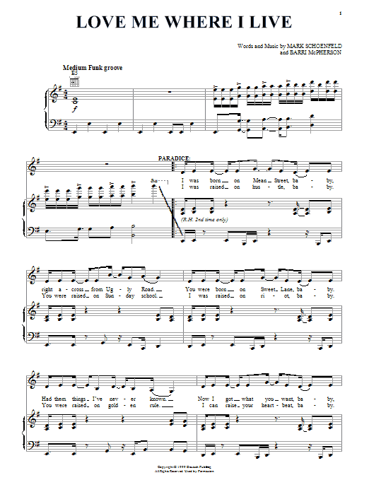 Learn to play Brooklyn The Musical Love Me Where I Live sheet music for Piano, Vocal & Guitar (Right-Hand Melody) in minutes. Brooklyn The Musical Love Me Where I Live sheet music preview music notes and score for Piano, Vocal & Guitar (Right-Hand Melody) including 8 page(s)