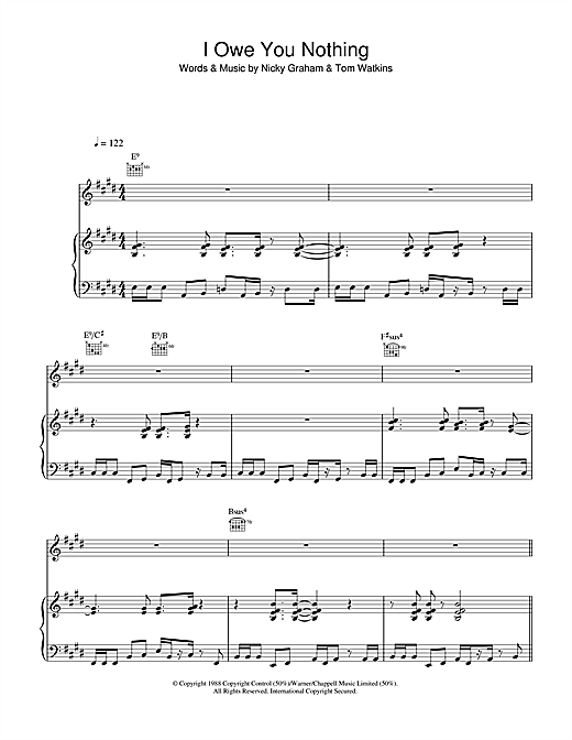 Learn to play Bros I Owe You Nothing sheet music for Beginner Piano in minutes. Bros I Owe You Nothing sheet music notes and chords