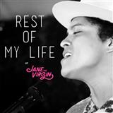 Download or print Bruno Mars The Rest Of My Life Sheet Music Printable PDF 3-page score for Pop / arranged Piano, Vocal & Guitar (Right-Hand Melody) SKU: 162548