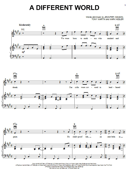 Learn to play Bucky Covington A Different World sheet music for Piano, Vocal & Guitar (Right-Hand Melody) in minutes. Bucky Covington A Different World sheet music preview music notes and score for Piano, Vocal & Guitar (Right-Hand Melody) including 6 page(s)