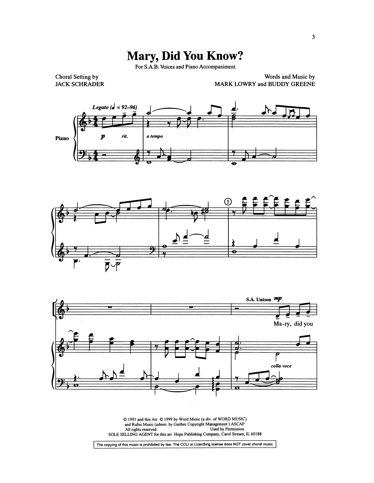 Learn to play Buddy Greene Mary, Did You Know? (arr. Jack Schrader) sheet music for 2-Part Choir in minutes. Buddy Greene Mary, Did You Know? (arr. Jack Schrader) sheet music preview music notes and score for 2-Part Choir including 10 page(s)