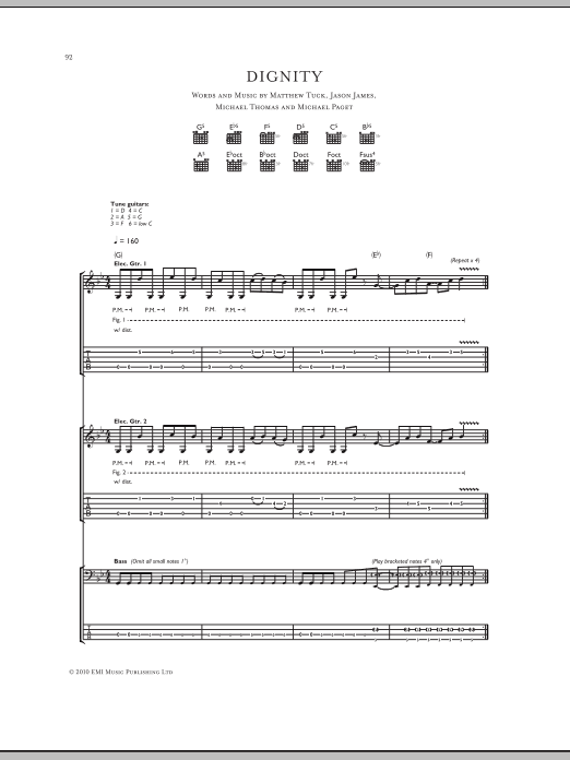 Learn to play Bullet For My Valentine Dignity sheet music for Guitar Tab in minutes. Bullet For My Valentine Dignity sheet music preview music notes and score for Guitar Tab including 9 page(s)