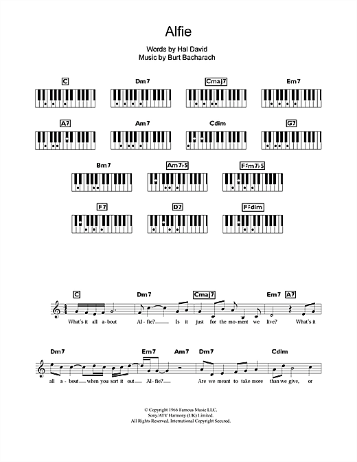 Learn to play Burt Bacharach Alfie sheet music for Piano in minutes. Burt Bacharach Alfie sheet music notes and chords