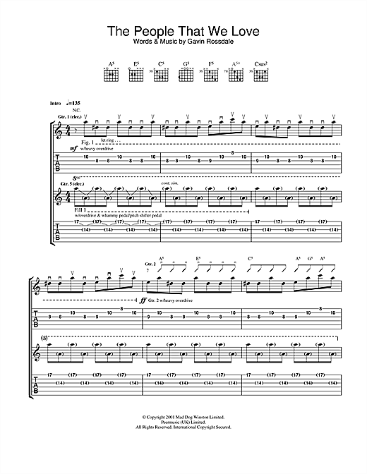 Learn to play Bush The People That We Love sheet music for Guitar Tab in minutes. Bush The People That We Love sheet music notes and chords