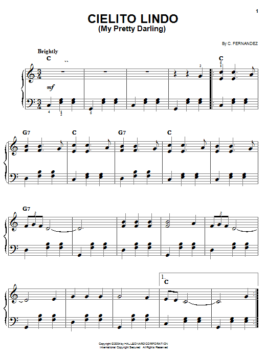 Learn to play Carlos Fernandez Cielito Lindo (My Pretty Darling) sheet music for Guitar Tab in minutes. Carlos Fernandez Cielito Lindo (My Pretty Darling) sheet music preview music notes and score for Guitar Tab including 2 page(s)