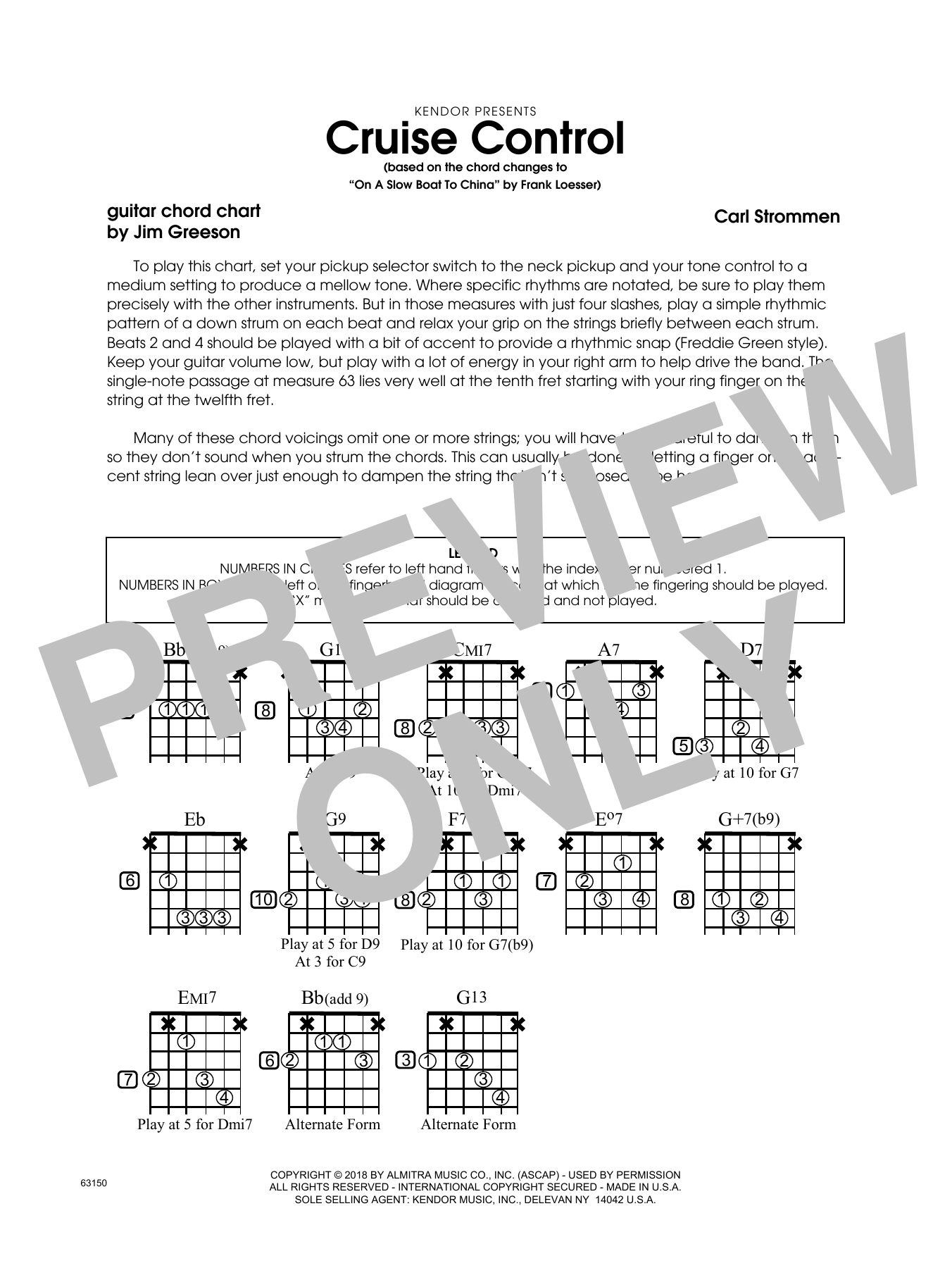 Learn to play Carl Strommen Cruise Control - Guitar Chord Chart sheet music for Jazz Ensemble in minutes. Carl Strommen Cruise Control - Guitar Chord Chart sheet music preview music notes and score for Jazz Ensemble including 1 page(s)