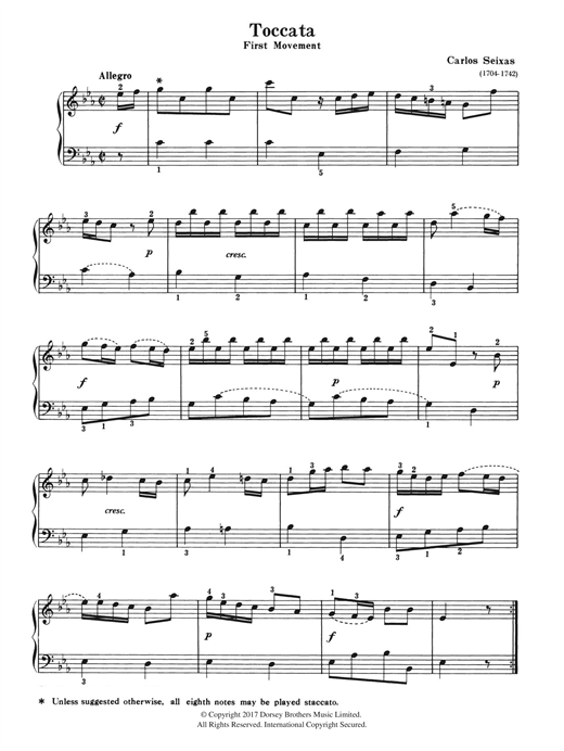 Learn to play Carlos Seixas Toccata (First Movement) sheet music for Piano in minutes. Carlos Seixas Toccata (First Movement) sheet music notes and chords