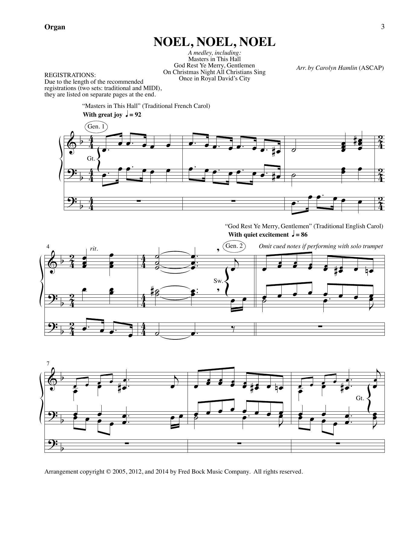 Carolyn Hamlin and Richard A. Nichols Noel, Noel, Noel sheet music, chords, lyrics - Printable PDF for Organ