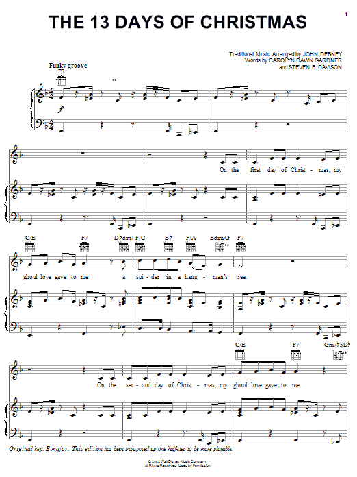 Learn to play Carolyn Dawn Gardner The 13 Days Of Christmas sheet music for Piano, Vocal & Guitar (Right-Hand Melody) in minutes. Carolyn Dawn Gardner The 13 Days Of Christmas sheet music notes and chords