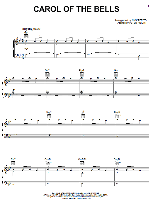 Learn to play Carpenters Carol Of The Bells sheet music for Piano in minutes. Carpenters Carol Of The Bells sheet music notes and chords
