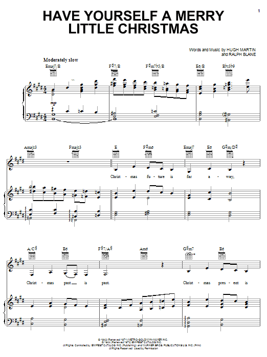 Learn to play Carpenters Have Yourself A Merry Little Christmas sheet music for Piano, Vocal & Guitar (Right-Hand Melody) in minutes. Carpenters Have Yourself A Merry Little Christmas sheet music notes and chords