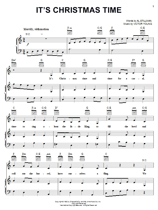 Learn to play Carpenters It's Christmas Time sheet music for Piano, Vocal & Guitar (Right-Hand Melody) in minutes. Carpenters It's Christmas Time sheet music notes and chords