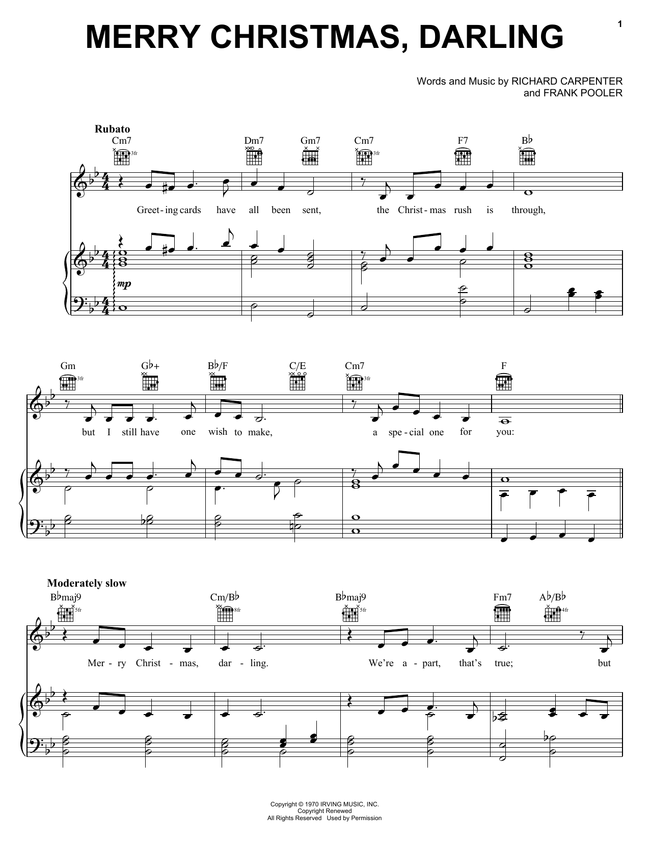 Learn to play Carpenters Merry Christmas, Darling sheet music for Piano (Big Notes) in minutes. Carpenters Merry Christmas, Darling sheet music notes and chords