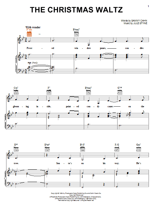 Learn to play Carpenters The Christmas Waltz sheet music for Piano, Vocal & Guitar (Right-Hand Melody) in minutes. Carpenters The Christmas Waltz sheet music notes and chords