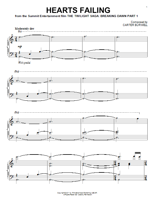 Learn to play Carter Burwell Hearts Failing sheet music for Piano in minutes. Carter Burwell Hearts Failing sheet music preview music notes and score for Piano including 2 page(s)