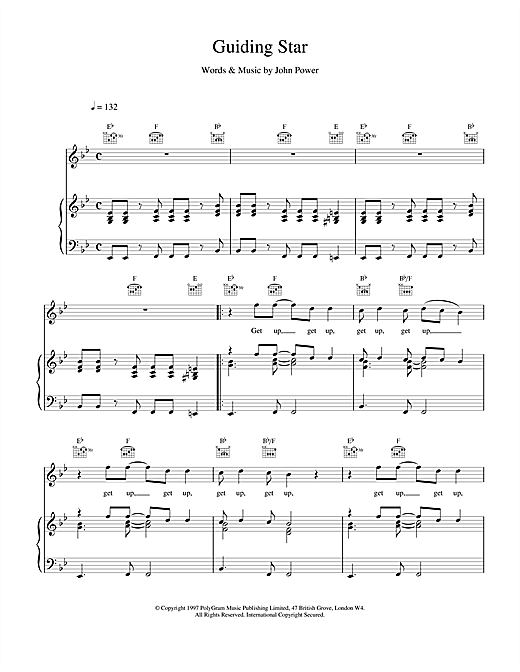 Learn to play Cast Guiding Star sheet music for Piano, Vocal & Guitar (Right-Hand Melody) in minutes. Cast Guiding Star sheet music notes and chords
