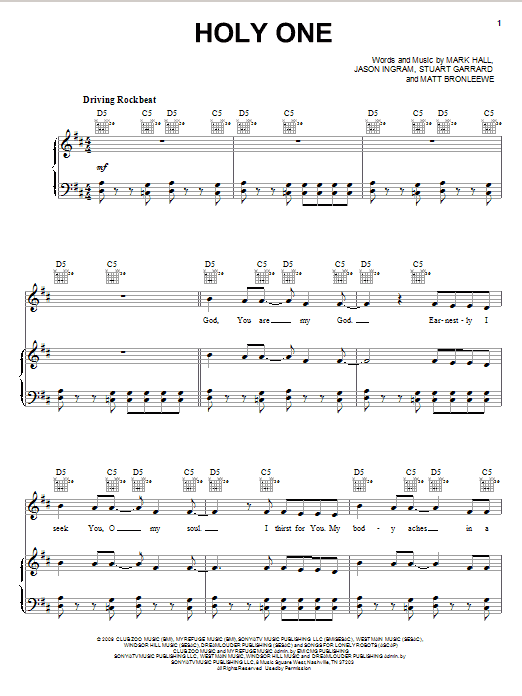 Learn to play Casting Crowns Holy One sheet music for Easy Piano in minutes. Casting Crowns Holy One sheet music preview music notes and score for Easy Piano including 5 page(s)