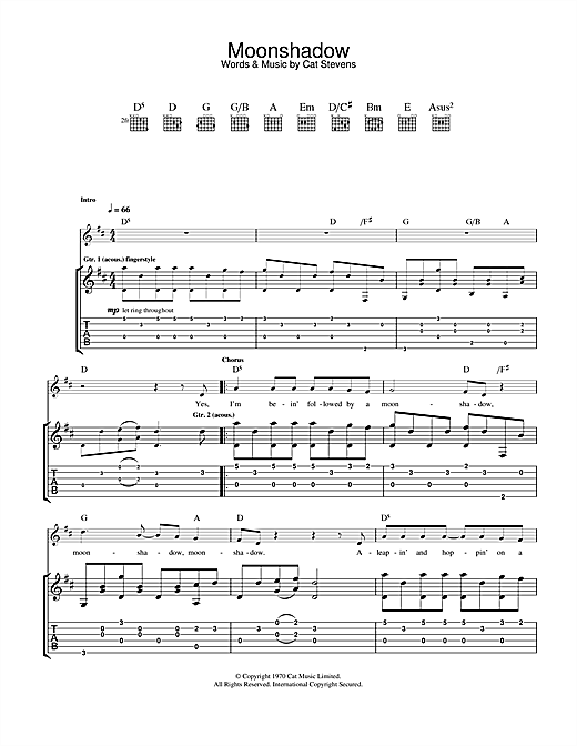 Learn to play Cat Stevens Moonshadow sheet music for Lyrics Only in minutes. Cat Stevens Moonshadow sheet music notes and chords