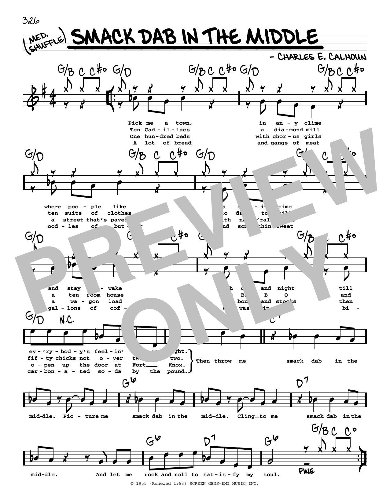 Learn to play Charles E. Calhoun Smack Dab In The Middle (High Voice) sheet music for Real Book – Melody, Lyrics & Chords in minutes. Charles E. Calhoun Smack Dab In The Middle (High Voice) sheet music preview music notes and score for Real Book – Melody, Lyrics & Chords including 1 page(s)
