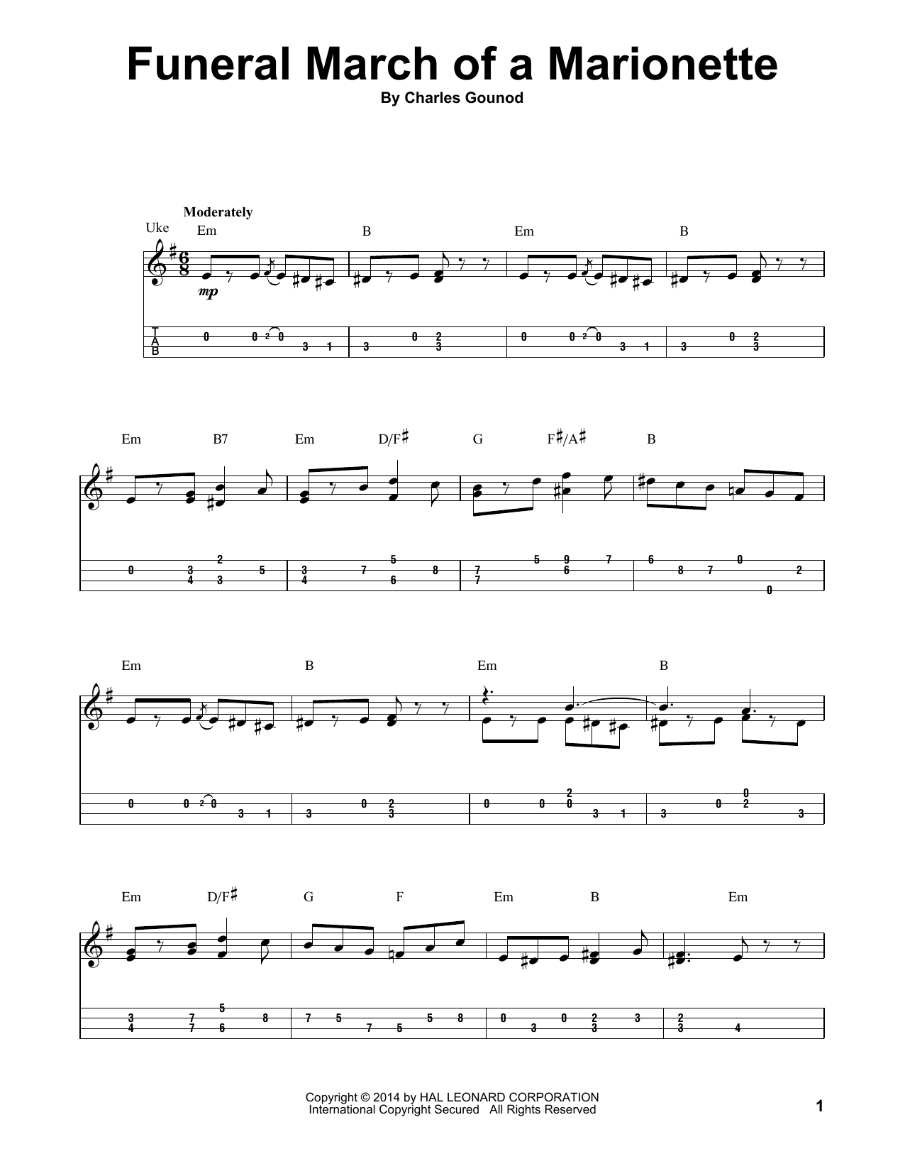 Learn to play Charles Gounod Funeral March Of A Marionette sheet music for Easy Piano in minutes. Charles Gounod Funeral March Of A Marionette sheet music preview music notes and score for Easy Piano including 2 page(s)
