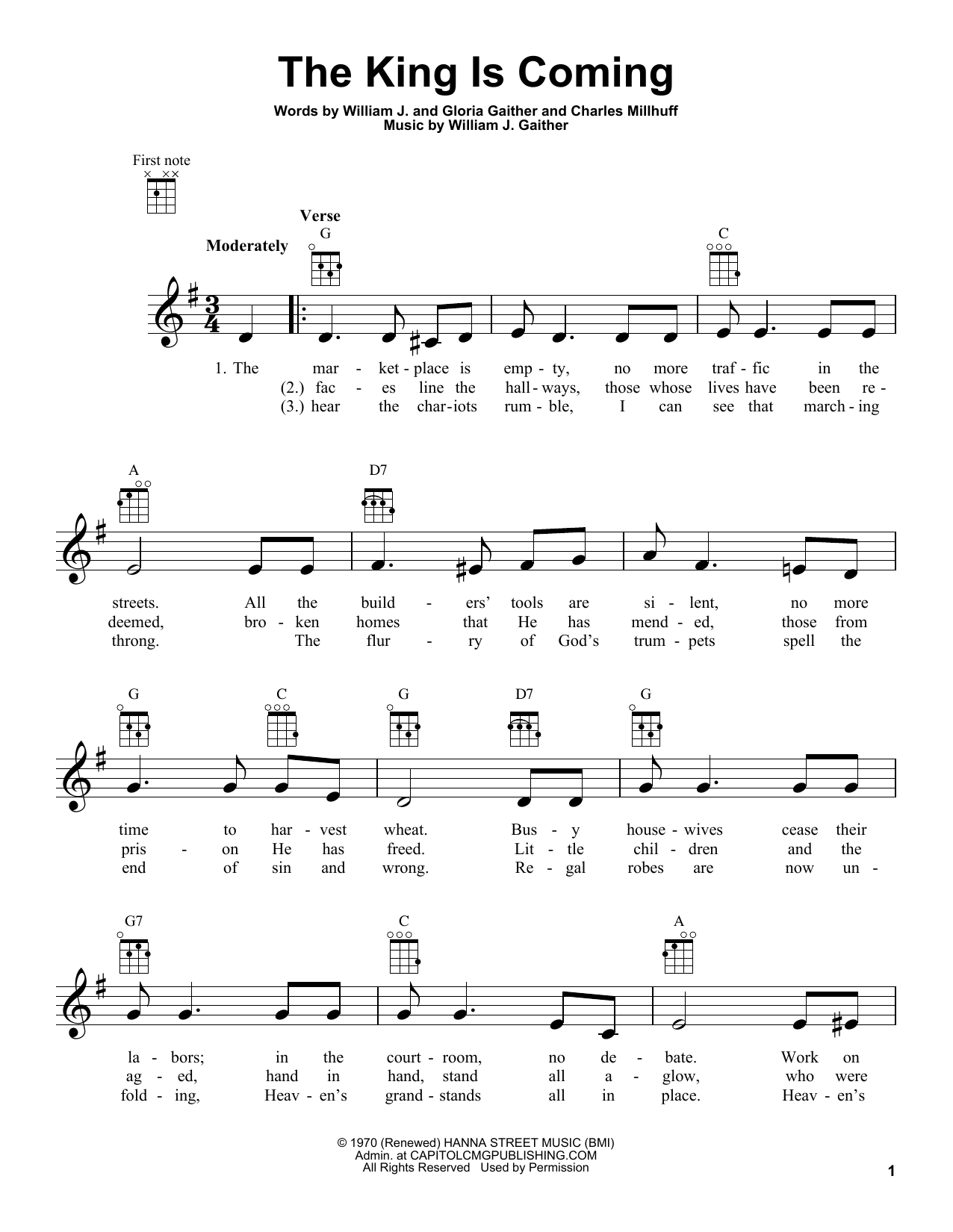Learn to play Charles Millhuff The King Is Coming sheet music for Super Easy Piano in minutes. Charles Millhuff The King Is Coming sheet music preview music notes and score for Super Easy Piano including 2 page(s)