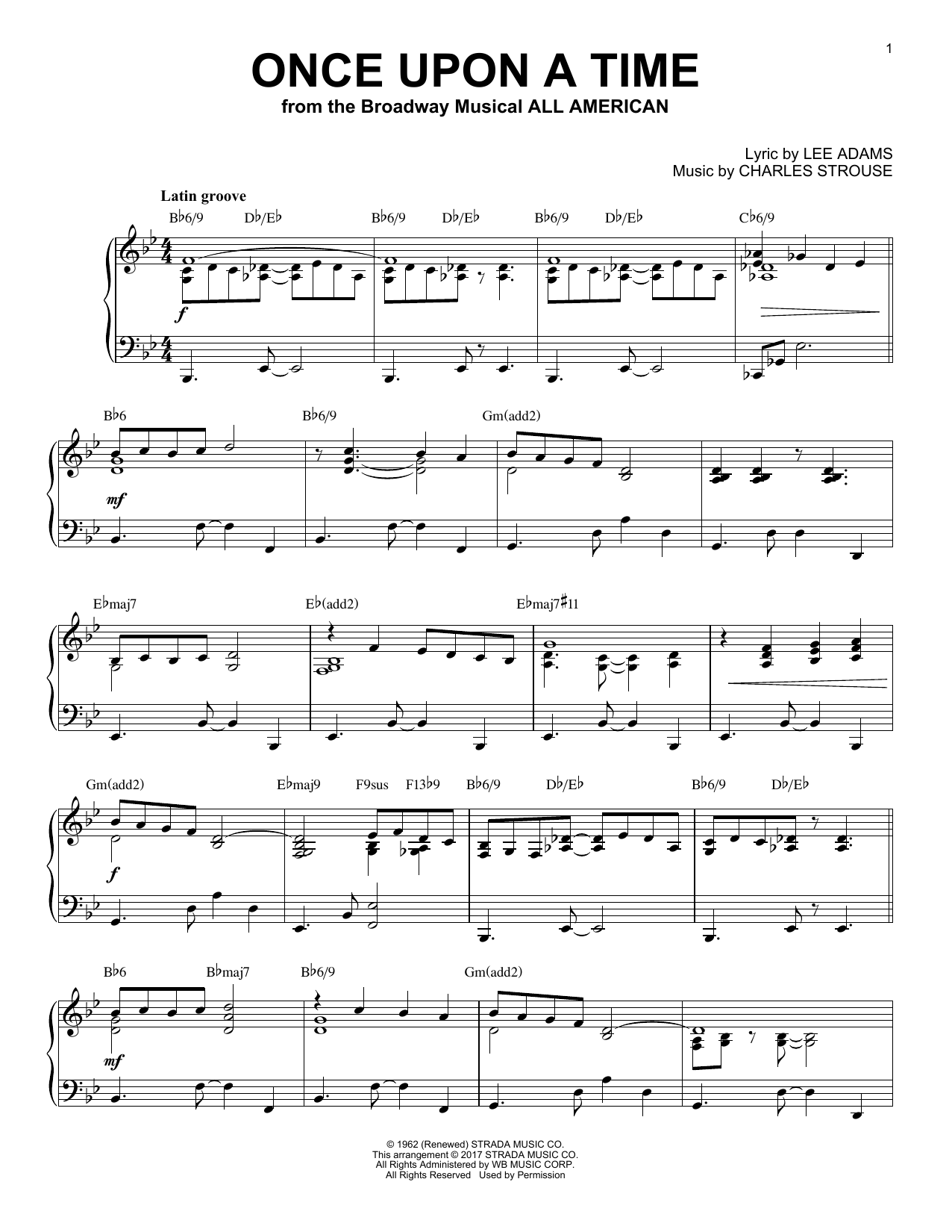 Learn to play Charles Strouse Once Upon A Time sheet music for Piano in minutes. Charles Strouse Once Upon A Time sheet music notes and chords