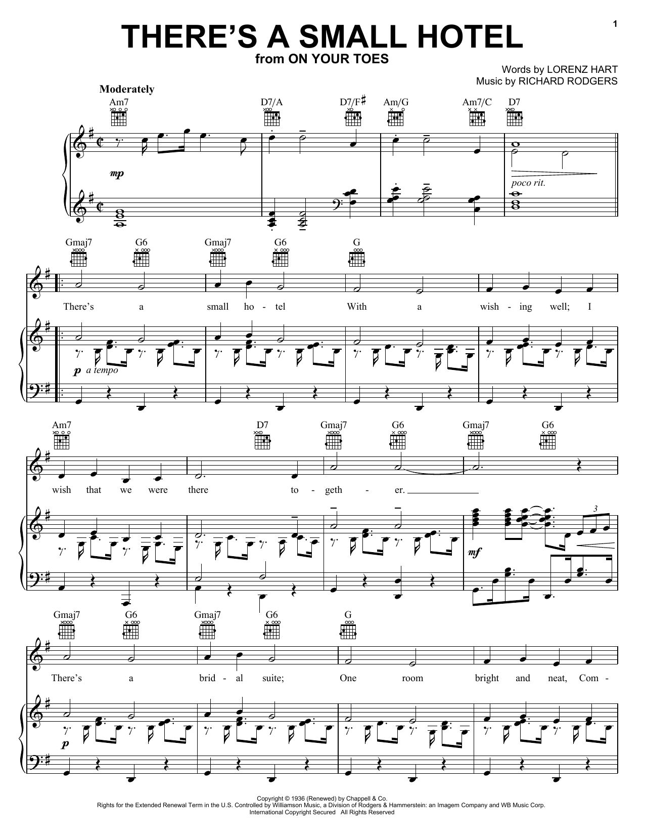 Learn to play Charlie Byrd There's A Small Hotel sheet music for Piano, Vocal & Guitar (Right-Hand Melody) in minutes. Charlie Byrd There's A Small Hotel sheet music preview music notes and score for Piano, Vocal & Guitar (Right-Hand Melody) including 3 page(s)