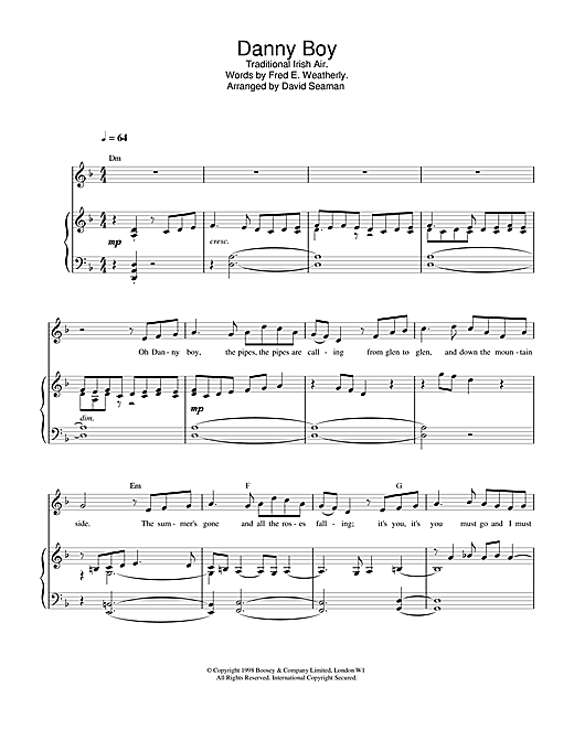 Learn to play Charlotte Church Danny Boy (Londonderry Air) sheet music for Piano, Vocal & Guitar in minutes. Charlotte Church Danny Boy (Londonderry Air) sheet music notes and chords