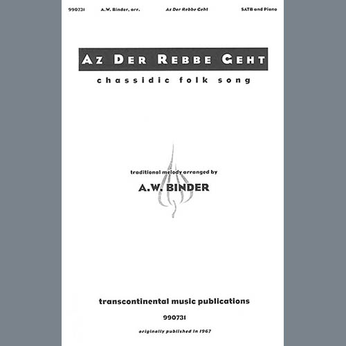 Chassidic Folk Song Az Der Rebbe Geht (arr. A.W. Binder) profile picture