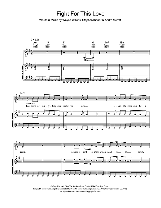 Learn to play Cheryl Cole Fight For This Love sheet music for Piano in minutes. Cheryl Cole Fight For This Love sheet music notes and chords
