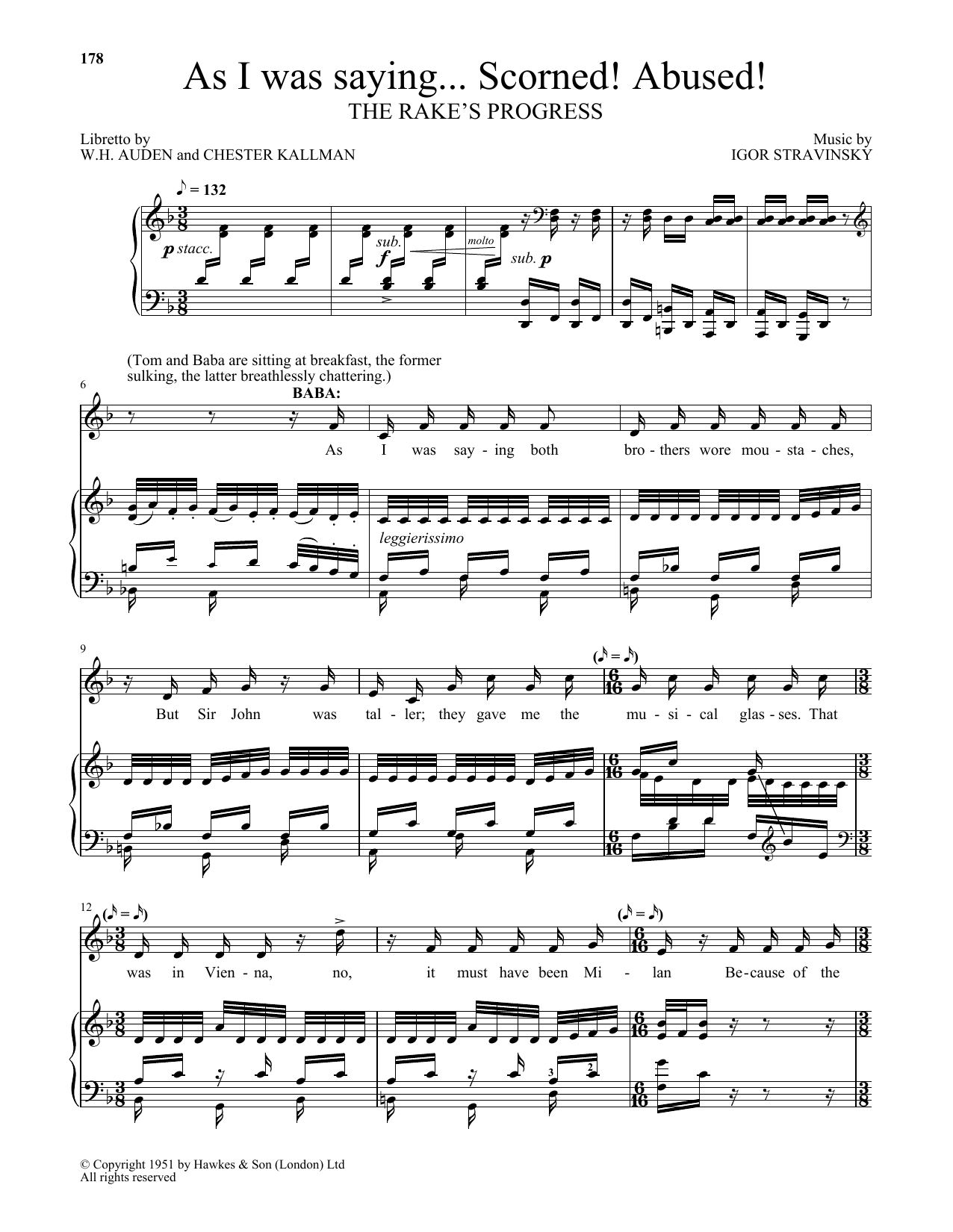 Chester Kallman As I Was Saying...Scorned! Abused! sheet music, chords, lyrics - Printable PDF for Piano & Vocal