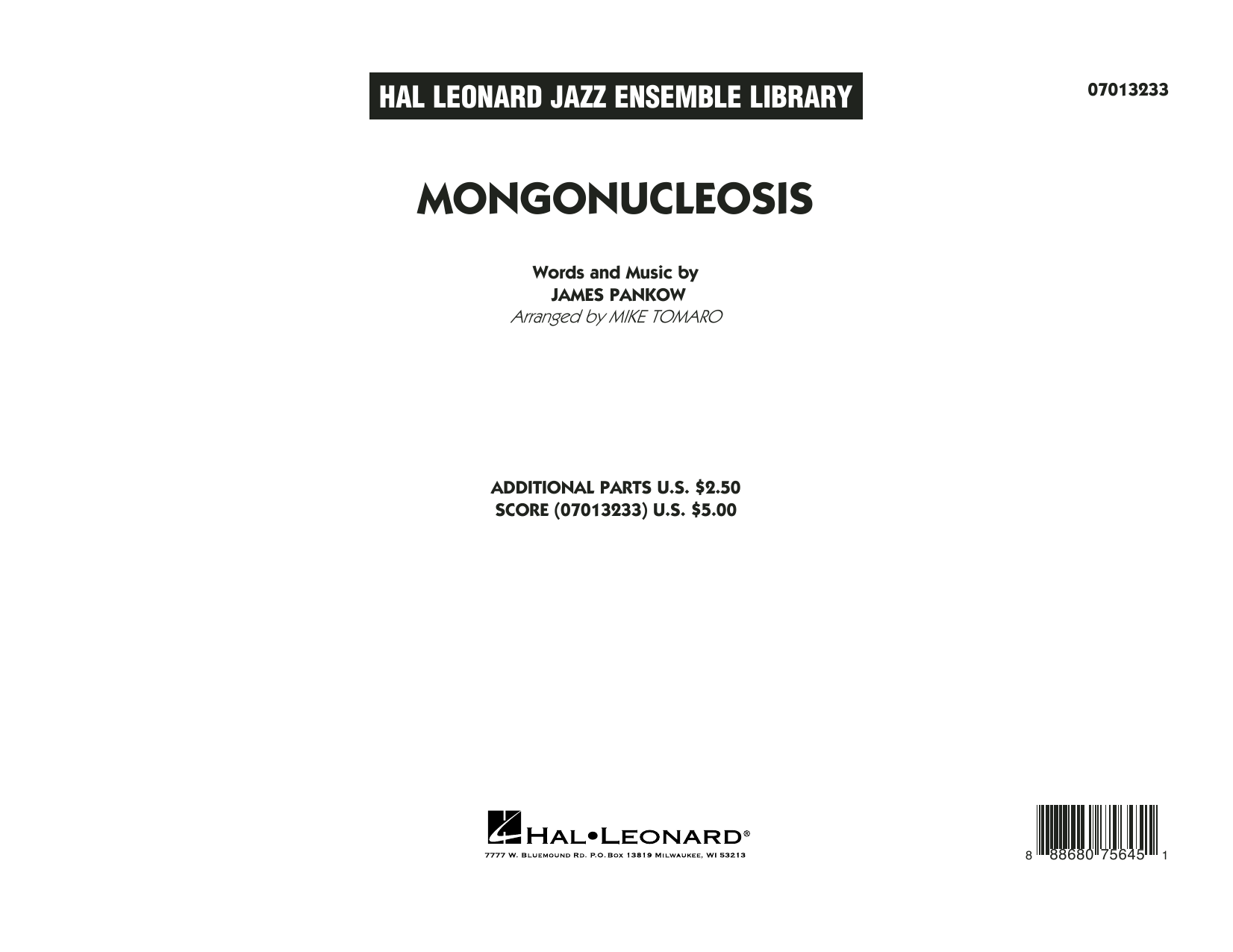 Chicago Mongonucleosis (arr. Mike Tomaro) - Conductor Score (Full Score) sheet music preview music notes and score for Jazz Ensemble including 15 page(s)