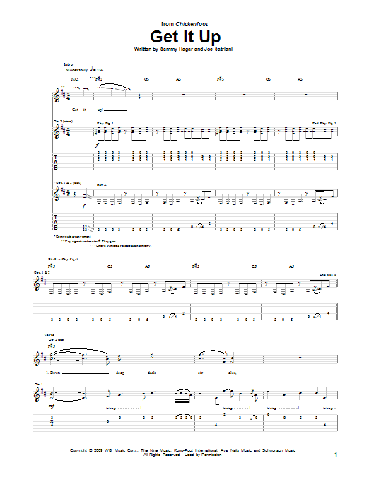 Learn to play Chickenfoot Get It Up sheet music for Guitar Tab in minutes. Chickenfoot Get It Up sheet music preview music notes and score for Guitar Tab including 13 page(s)