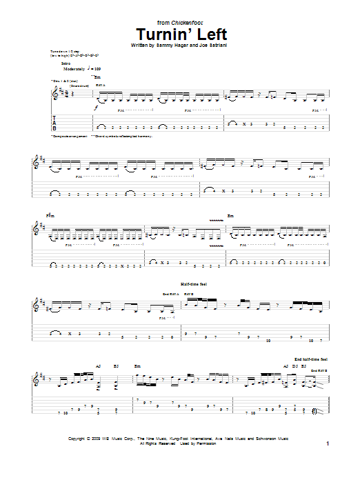 Learn to play Chickenfoot Turnin' Left sheet music for Guitar Tab in minutes. Chickenfoot Turnin' Left sheet music preview music notes and score for Guitar Tab including 16 page(s)