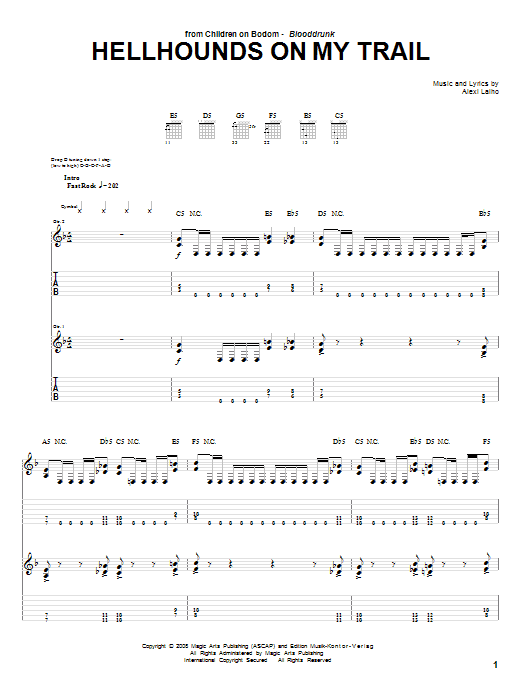 Learn to play Children Of Bodom Hellhounds On My Trail sheet music for Guitar Tab in minutes. Children Of Bodom Hellhounds On My Trail sheet music preview music notes and score for Guitar Tab including 12 page(s)