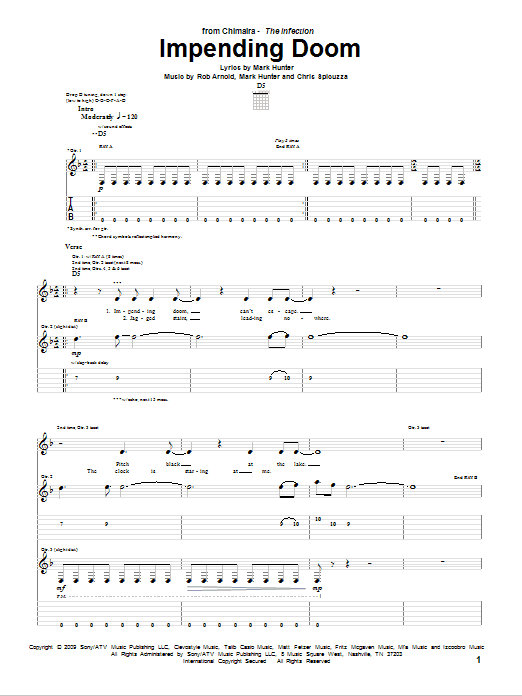 Learn to play Chimaira Impending Doom sheet music for Guitar Tab in minutes. Chimaira Impending Doom sheet music preview music notes and score for Guitar Tab including 11 page(s)