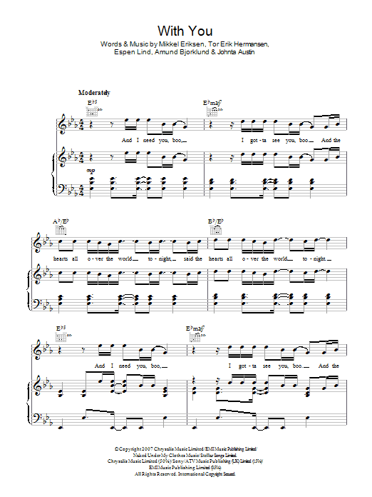 Learn to play Chris Brown With You sheet music for Piano, Vocal & Guitar in minutes. Chris Brown With You sheet music preview music notes and score for Piano, Vocal & Guitar including 9 page(s)