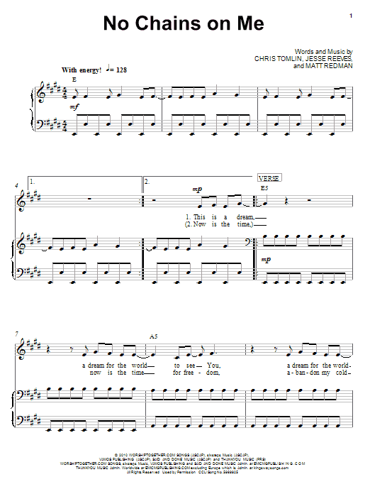 Learn to play Chris Tomlin No Chains On Me sheet music for Easy Piano in minutes. Chris Tomlin No Chains On Me sheet music notes and chords