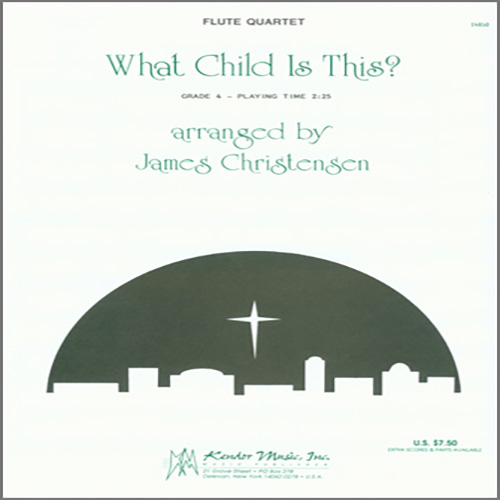 Download or print Christensen What Child Is This? - Full Score Sheet Music Printable PDF 4-page score for Classical / arranged Woodwind Ensemble SKU: 317412.