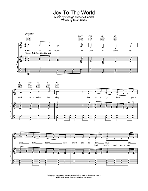 Learn to play Christmas Carol Joy To The World sheet music for Piano & Vocal in minutes. Christmas Carol Joy To The World sheet music notes and chords
