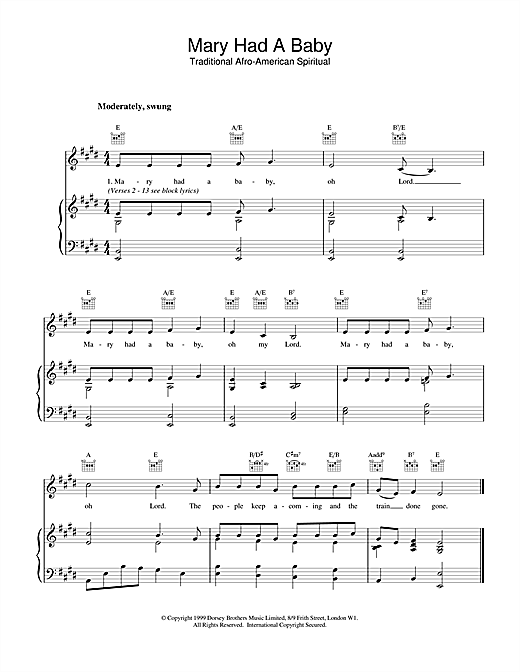 Learn to play Christmas Carol Mary Had A Baby sheet music for Piano & Vocal in minutes. Christmas Carol Mary Had A Baby sheet music notes and chords